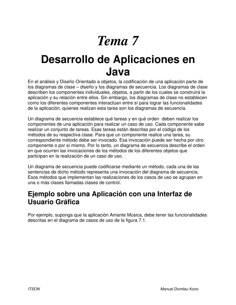 Imágen de pdf Tema 7 - Desarrollo de Aplicaciones en Java